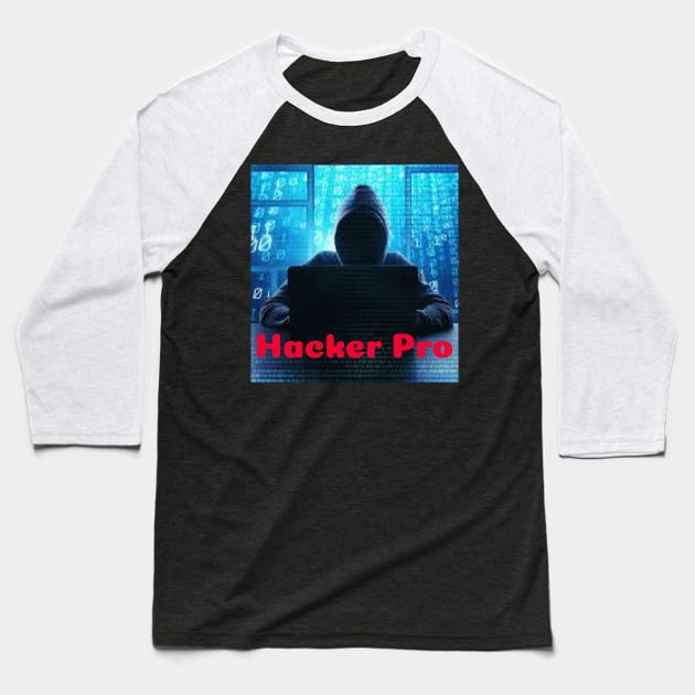Hacker Pro Baseball T-Shirt by RendiStoree